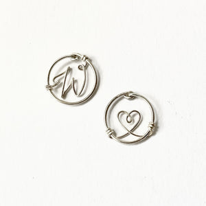 Open image in slideshow, Signature W Earrings
